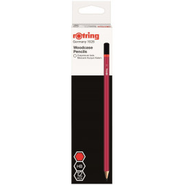 Набір простих олівців Rotring WCP Core Red HB 12шт R2090065R