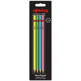 Набір простих олівців Rotring WCP Neon Assorted Colors HB блістер 4шт R2094213