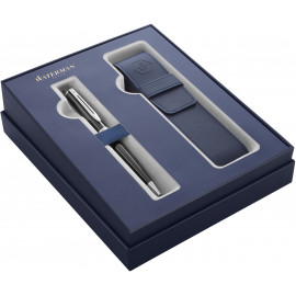 Набір Waterman EXPERT Black CT BP (кулькова ручка + чохол)