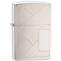 Зажигалка Zippo Classic PF20 Diagonal Stripes Design Brushed Chrome Zp49209