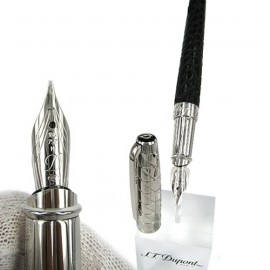 Перьевая ручка ST Dupont Olympio L Duotone Leather Black PP FP Du480851m