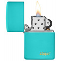 Запальничка Zippo Classic Flat Turquoise Zippo Logo Zp49454zl
