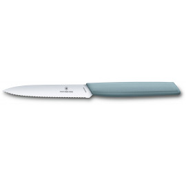 Нож для очистки овощей Victorinox SWISS MODERN 10см волн голуб 6.9006.10W21