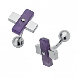 Запонки ST Dupont Amethyst Cross PP Du5456