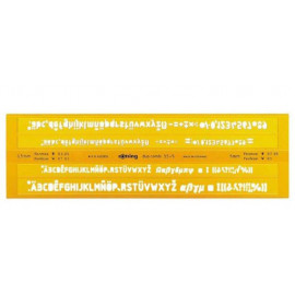 Буквений трафарет Rotring 3,5-5 мм (244х75мм) S0228181
