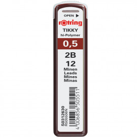 Грифелі Rotring 0,5мм 2B (12) S0312630