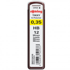 Грифелі Rotring 0,35мм HB (12) S0312410