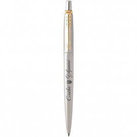 Ручка кулькова Parker JOTTER Stainless Steel GT BP Тризуб Слава Україні 16032_TR3