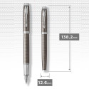 Ручка перова Parker IM Premium Dark Espresso Chiselled CT FP F 24 311