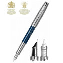Ручка перьевая Parker SONNET SE Atlas Blue Silver PT FP F 88 311