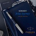 Ручка перьевая Parker SONNET SE Atlas Blue Silver PT FP F 88 311