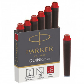 Картриджі Parker Quink Mini / 6шт. червоні 11 510R