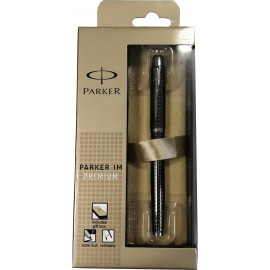 Ручка-ролер Parker IM Premium Dark Gun Metal Chiselled RB в подар.уп. 20 422Db19