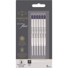 Стрижні Parker QuinkFlow кульк. чорн. F блістер 6шт 10 231BK6