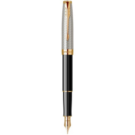 Ручка перова Parker SONNET SE Silver Fougere & Black GT FP F 88 511