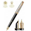 Ручка перова Parker SONNET SE Silver Fougere & Black GT FP F 88 511