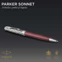 Ручка кулькова Parker SONNET Metal & Red Lacquer CT BP 68 332