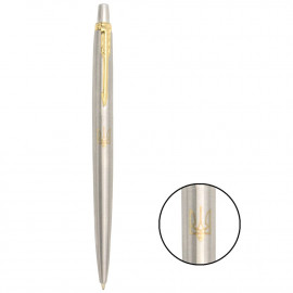 Ручка кулькова Parker JOTTER Stainless Steel GT BP Тризуб зол. 16032_T001g