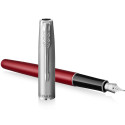 Ручка перова Parker SONNET Essentials Metal & Red Lacquer CT FP F 83 611