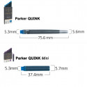 Картриджи Parker Quink Mini /6шт. фиол. 11 510VI
