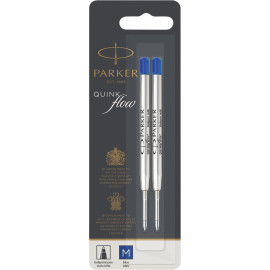 Стрижні Parker QuinkFlow кульк. син. M блістер 2шт 10 232BLU2