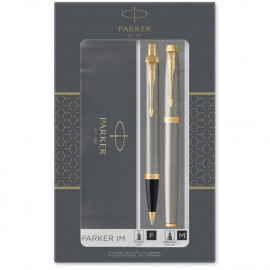 Набір ручок Parker IM Brushed Metal GT RB+BP (ролер + кулькова)