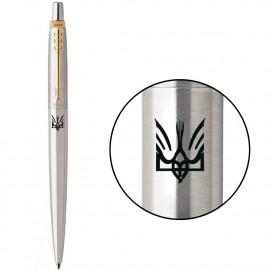 Ручка кулькова Parker JOTTER Stainless Steel GT BP Тризуб Сокіл 16032_T050b