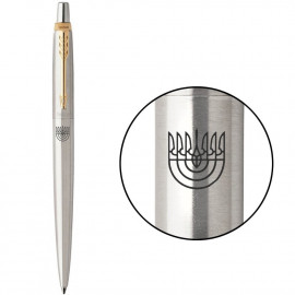 Ручка кулькова Parker JOTTER Stainless Steel GT BP Тризуб Менора 16032_T052b