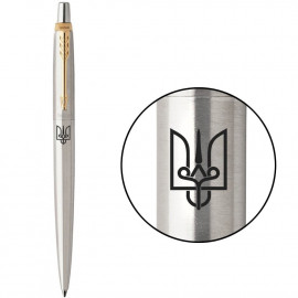 Ручка кулькова Parker JOTTER Stainless Steel GT BP Тризуб Володимира Великого 16032_T060b