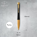 Ручка шариковая Parker URBAN Muted Black GT BP Трезубец на торце + Слава Україні 30035_T011y