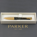 Ручка шариковая Parker URBAN Muted Black GT BP Трезубец на торце + Слава Україні 30035_T011y