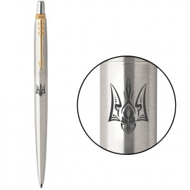 Ручка кулькова Parker JOTTER Stainless Steel GT BP Тризуб Молитва 16032_T064b
