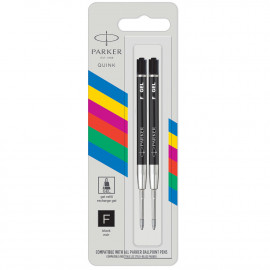 Стрижні Parker GEL гелев. чорн. F блістер 2шт 10 361BK2