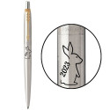 Ручка кулькова Parker JOTTER Stainless Steel GT BP Кролик 2023 16032_Z208b