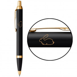 Ручка кулькова Parker IM Black GT BP Водяний Кролик 22032_Z215y