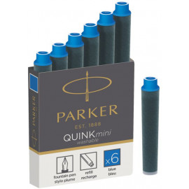 Картриджі Parker Quink Mini /6шт. син. 11 510BLU