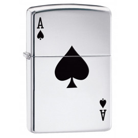 Запальничка Zippo Classic Lucky Ase High Polish Chrome 24011