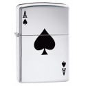 Запальничка Zippo Classic Lucky Ase High Polish Chrome 24011