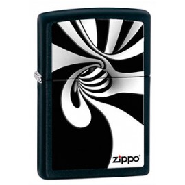 Зажигалка Zippo Classics Spiral Black/White Black Matte Zp28297