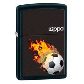 Зажигалка Zippo Classics Soccer Flames Black Matte Zp28302