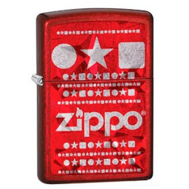 Зажигалка Zippo Classics Iced Stars Candy Apple Red Zp28342