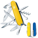 Складаний ніж Victorinox HUNTSMAN UKRAINE жовто-синій 1.3713.8.2