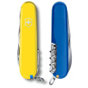Складаний ніж Victorinox HUNTSMAN UKRAINE жовто-синій 1.3713.8.2