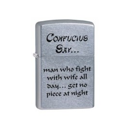 Зажигалка Zippo Classics Confucius Say Wife Night Street Chrome Zp28460