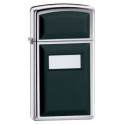 Запальничка Zippo Slim Ultralite Black Emblem High Polish Crome Zp1655