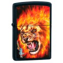 Запальничка Zippo Mazzi Flame Lion Black Matte Zp28003