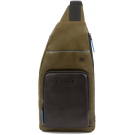 Монорюкзак/сумка-слинг Piquadro B2 Revamp (B2V) Green-Black CA5577B2V_VEN