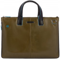 Сумка для ноутбука Piquadro Blue Square (B2) Olive-Black CA4021B2_VEN