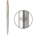 Ручка кулькова Parker JOTTER ARMY Stainless Steel GT BP Емблема ГШ ЗСУ 16032_W005b