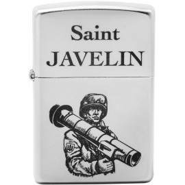 Зажигалка Zippo Classic Saint Javelin Satin Chrome 205 J